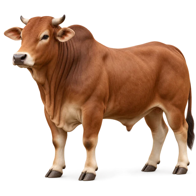 Gambar Ilustrasi Sapi Potong dengan latar transparan